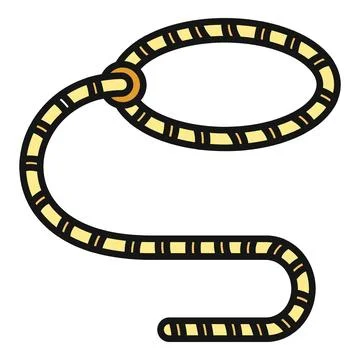 Cowboy lasso rope forming a loop 스톡 일러스트