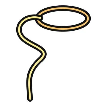 Cowboy lasso rope with loop icon illustration イラスト素材