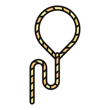 Cowboy lasso rope with loop icon vector Stock Illustration
