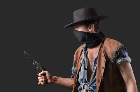 Cowboy with revolve Stock Photos