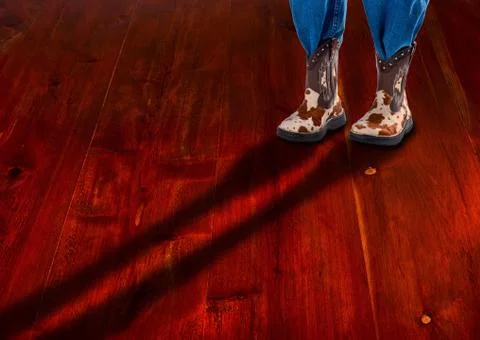 Cowboy Shadow. Stock Photos