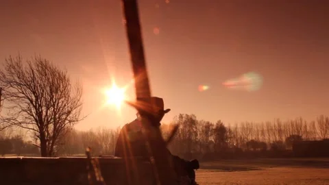 Cowboy Silhouette 스톡 동영상 145946500