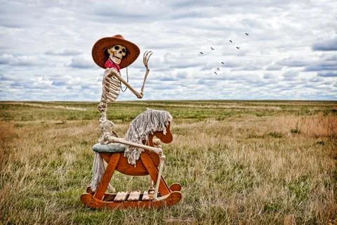 Cowboy skeleton Stock Photos