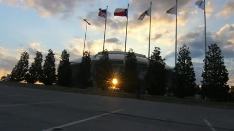 Cowboy Stadium at sunset Video stock 21225664