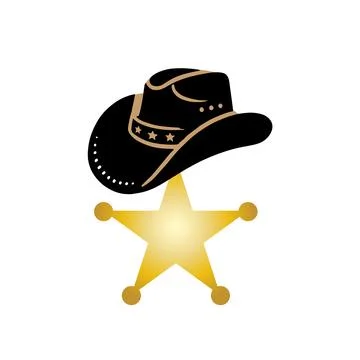 Cowboy star icon Stock Illustration