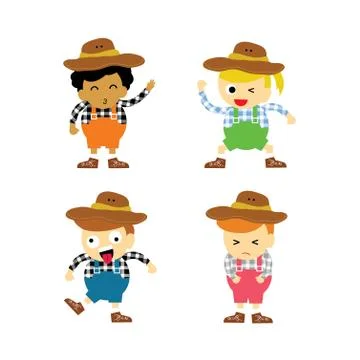 Cowboy vector cartoon Stock Illustration