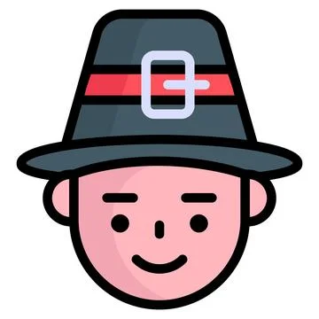 Cowboy vector outline colored icon. Modern colored outline symbols. Collect.. 스톡 일러스트