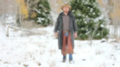 Cowboy Walking Stock Footage