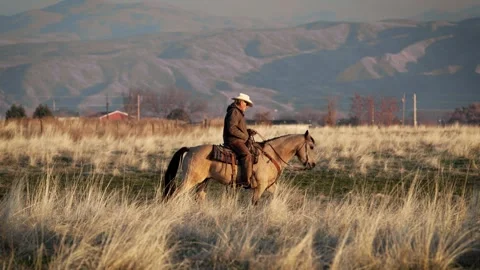 Cowboy9401Slow Stock Footage 257276051