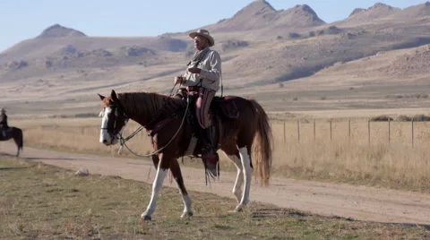 Cowboys joining group Video stock 43104975