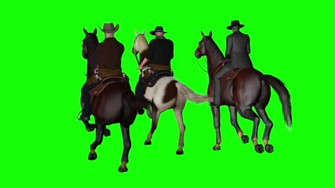 Cowboy On Horse Green Screen Stock Video Footage | Royalty Free Cowboy ...