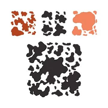 Cowhide pattern illustration creating decorative animal print background Stock Illustration