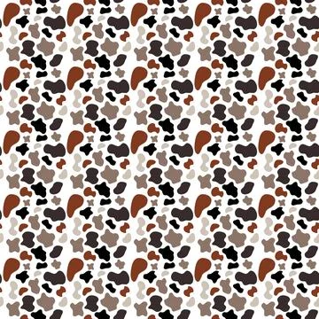 Cowhide seamless pattern with large black and white patch shapes styled for.. Stock Illustration