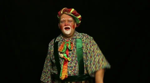 Cown shouting into a megaphone Stock Footage 14564416