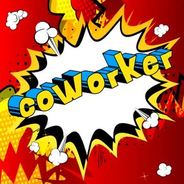 Coworker - Vector illustrated comic book style phrase. イラスト素材