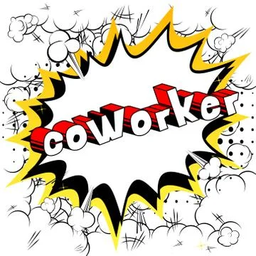 Coworker - Vector illustrated comic book style phrase. Illustrazione stock