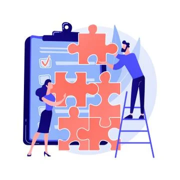 Coworkers project management vector concept metaphor. Stock Illustration