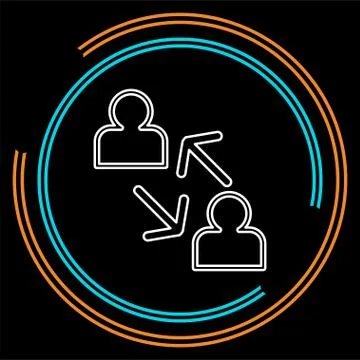 Coworking concept line icon. element illustration Stock Illustration