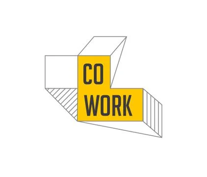 Coworking Space, networking zone logo and icon. Vector design イラスト素材
