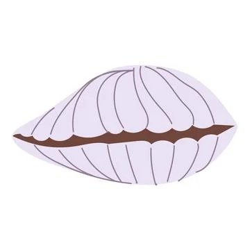 Cowrie Seashell Icon Vector Illustration in Retro Style for Coastal Themes Stock Illustration