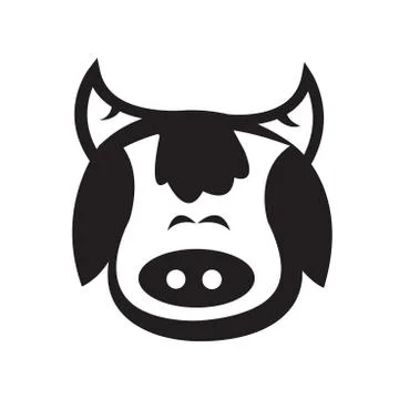 Cows head design Stock Illustration