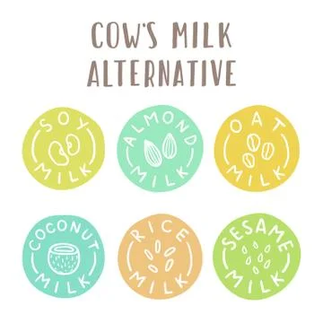 Cows milk alternative. Stock Illustration