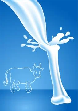 Cow's milk is good for your bones Stock Illustration
