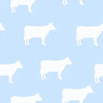 Cows Seamless Pattern Stock Illustration