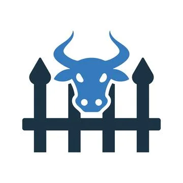 Cowshed icon. Simple version. Stock Illustration