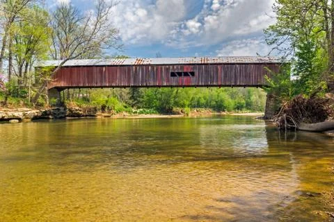 Cox Ford Covered Bridge Stock Photos