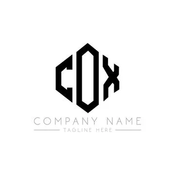 COX letter logo design with polygon shape. COX polygon and cube shape logo .. Stock Illustration
