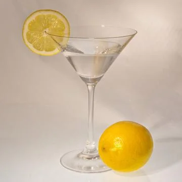 Coxktail with lemon Stock Photos