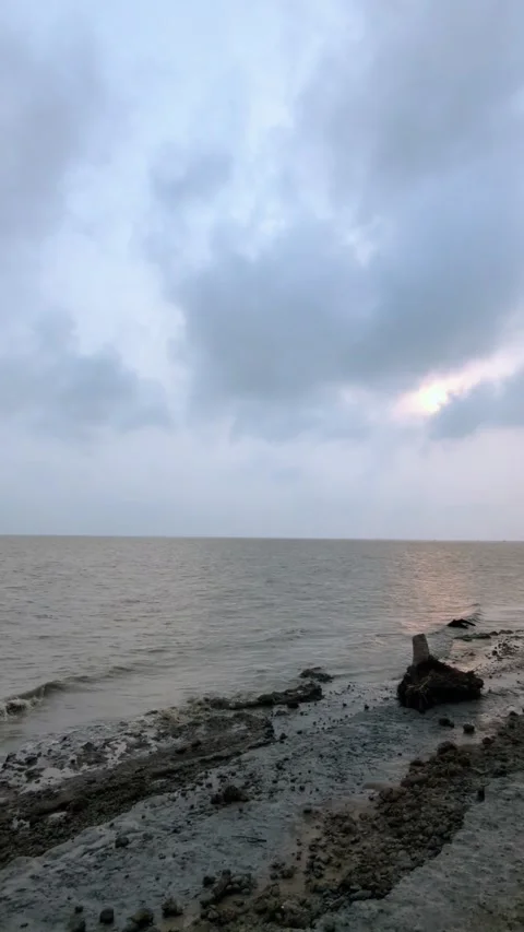 Cox's bazar beach side view video chittagong, bangladesh Stock Footage 306944123