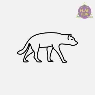 Coyote line icon Stock Illustration