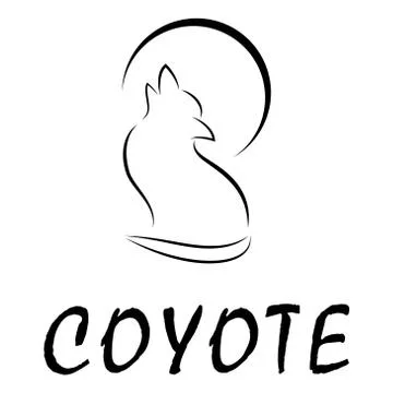 Coyote logo mock up Stock Illustration