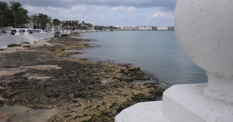 Cozumel Shoreline With Clouds Stock-Footage 166485302