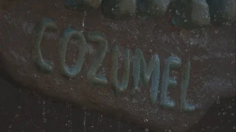 Cozumel Waterfall in Slow Motion Stock Footage 82877870
