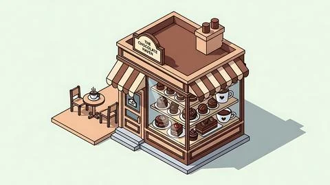 Cozy bakery display Stock Illustration