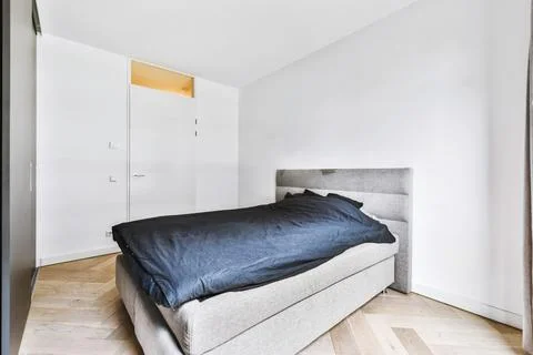 Cozy bedroom design Stock Photos