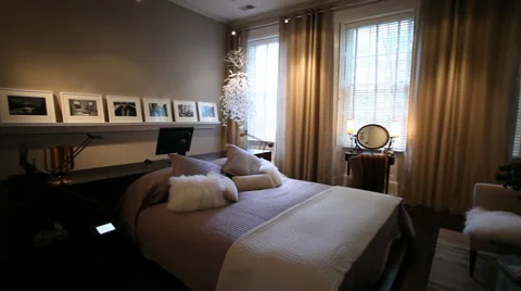 Cozy Bedroom Stock Footage 40804220