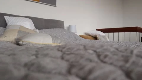 Cozy bedroom interior. Stock Footage 139232106