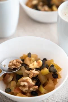 A cozy breakfast setting Stock Photos