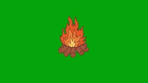 Cozy Campfire Animation Loop Background 動画素材 340514111