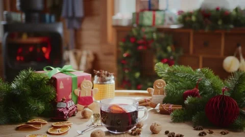 Cozy christmas composition Stock Footage 254161831