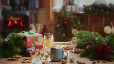 Cozy christmas composition Stock Footage 254162004