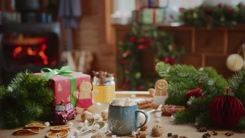 Cozy christmas composition Stock Footage 254162055