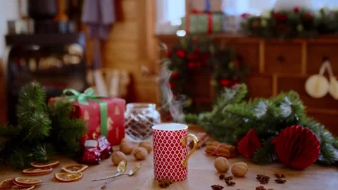 Cozy christmas composition Stock Footage 254162395