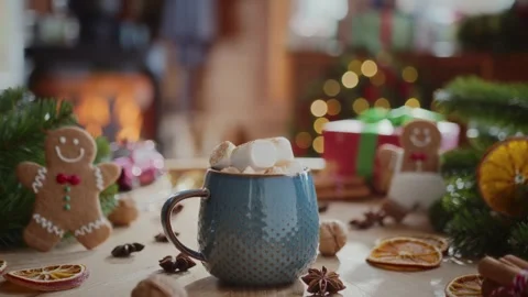 Cozy christmas composition Stock Footage 254162849