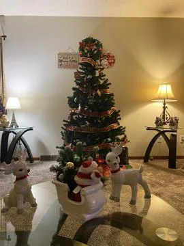Cozy Christmas tree Stock Photos