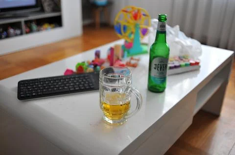 Cozy Clutter. Evening at Home Stock Photos